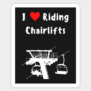 Chairlift Riding Mountain View High altitude Ski Area Gondola Lift Magnet